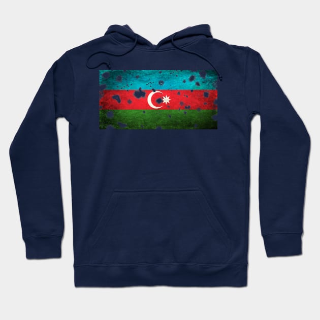 Azerbaijan Flag Grunge Hoodie by Historia